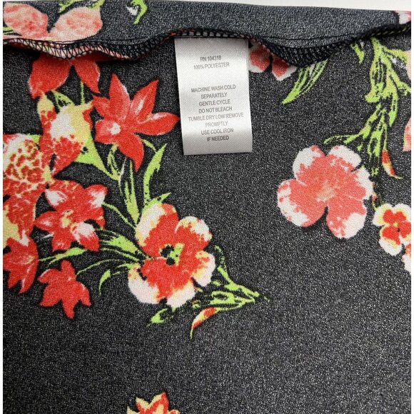 Love With Derek Size S Womens Dress Black Floral Sleeveless Back Zipper - Picture 8 of 8